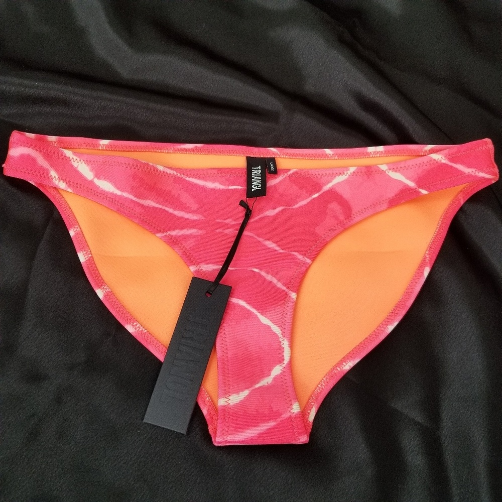 9B Pink swirl Triangl bikini bottoms, various